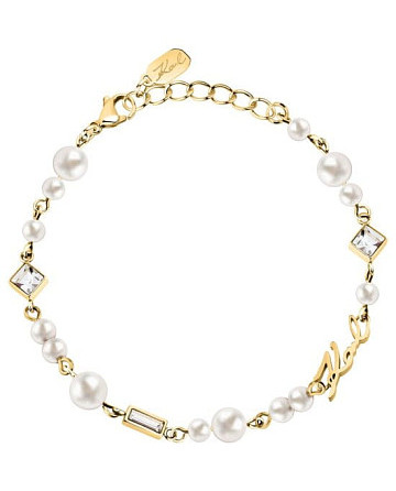 Браслет Karl Lagerfeld Pearl KLAYR19 с жемчугом и кристаллами