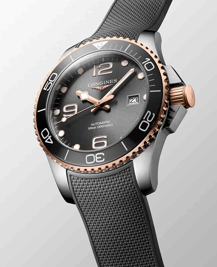 Часы Longines HydroConquest L3.782.3.78.9 — мужские, каучук