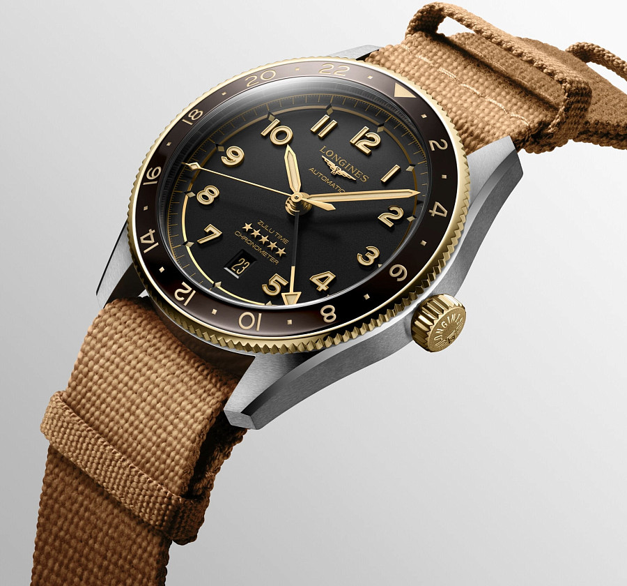 Часы Longines Spirit L3.812.5.53.9 — мужские, тканевый