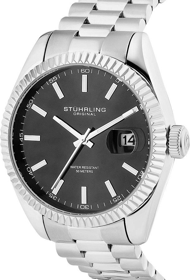 Часы Stuhrling Symphony 3935.3 — кварцевые, сталь металл