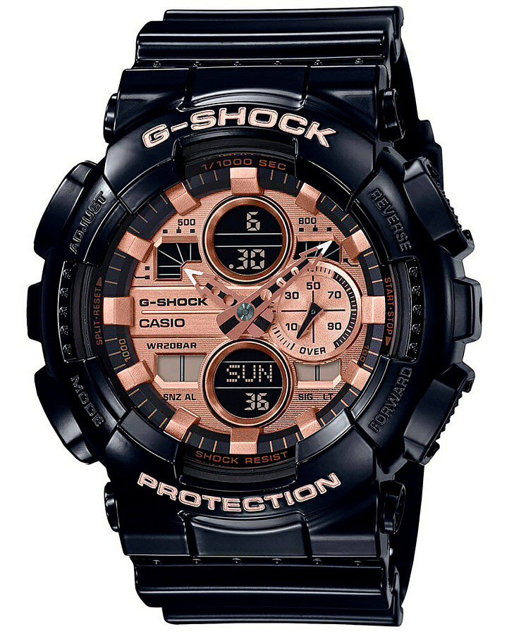 Часы Casio G-Shock GA-140GB-1A2 — мужские, розовый