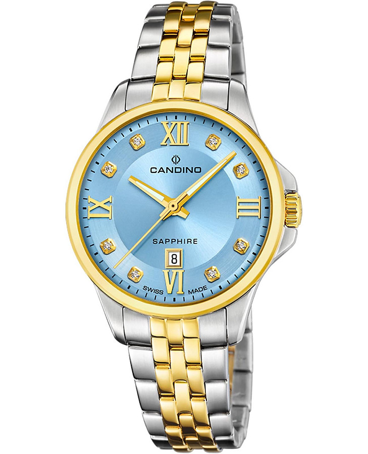 Часы Candino Lady Elegance Date C4767/2 — женские, голубой