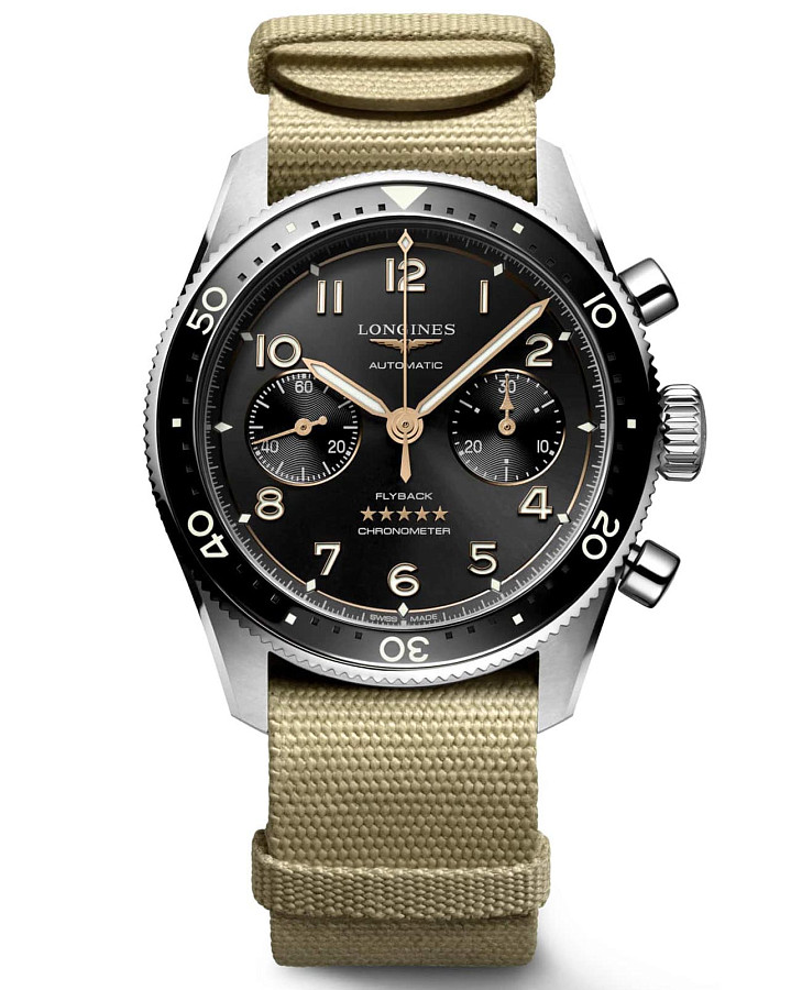 Часы Longines Spirit L3.821.4.53.9 — мужские, черный