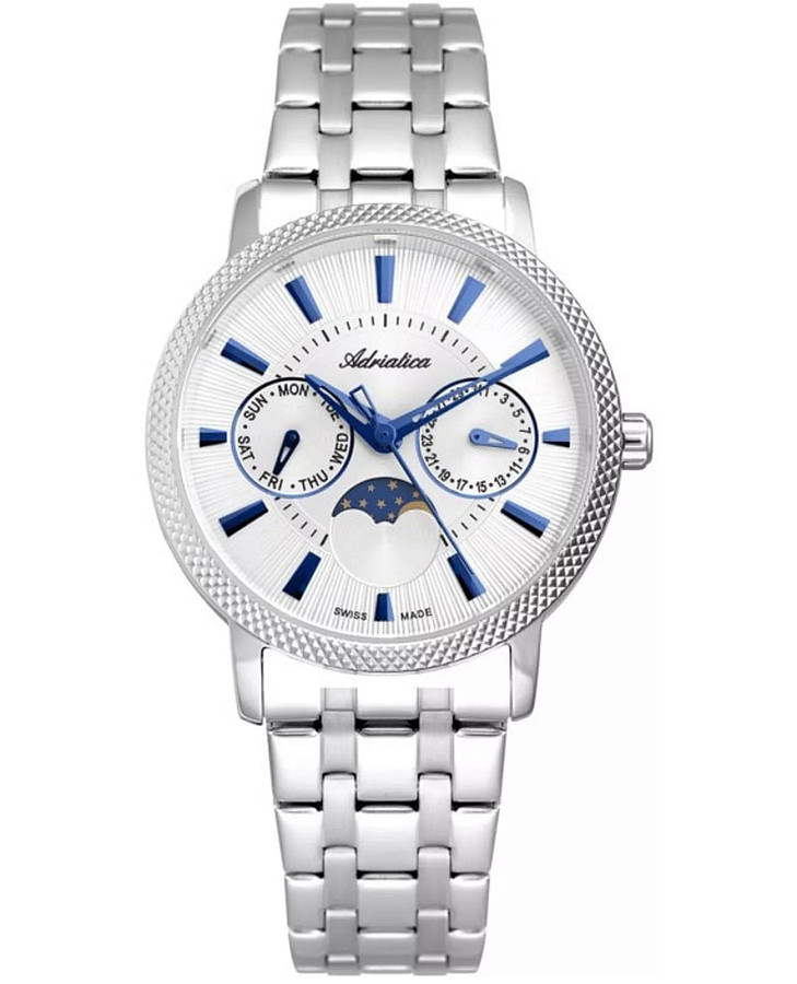 Часы Adriatica Moonphase A3808.51B3QF — женские, серебристый