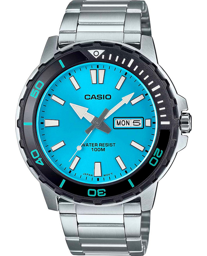Часы Casio Collection MTD-125D-2A3 — мужские, голубой