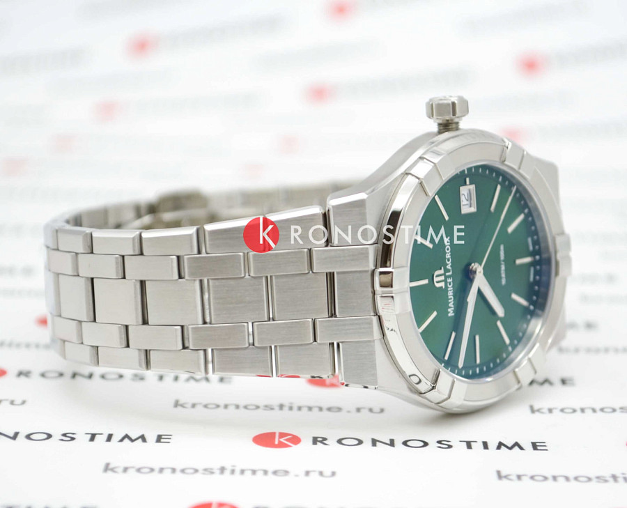 Часы Maurice Lacroix Aikon Automatic AI6008-SS002-630-1 — зеленый, металл сталь