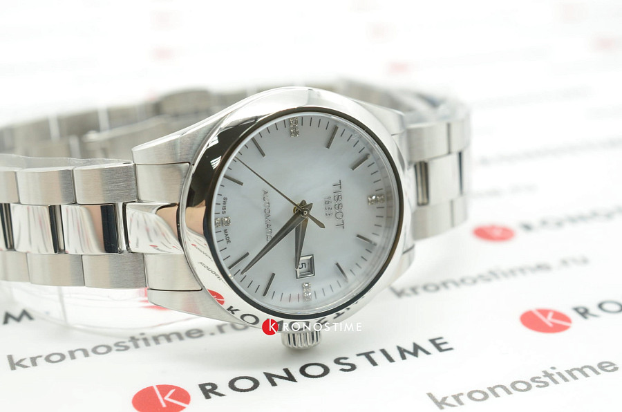 Часы Tissot T-My Lady Automatic T132.007.11.116.00 — перламутровый, металл сталь