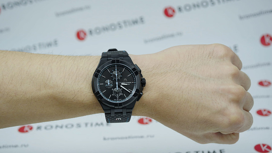 Часы Maurice Lacroix Aikon Chronograph AI1018-PVB01-337-1 — кварцевые, Швейцария, мужские