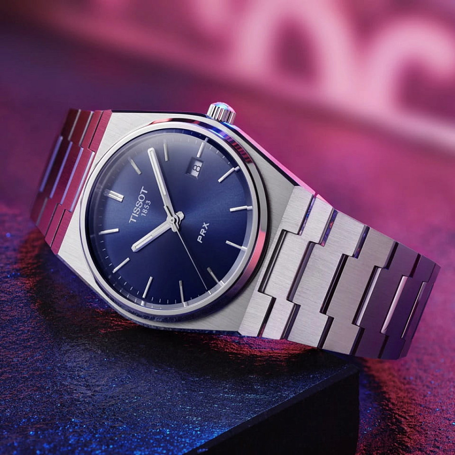 Часы Tissot PRX Ocean Blue T137.410.11.041.00 — кварцевые, Швейцария, мужские