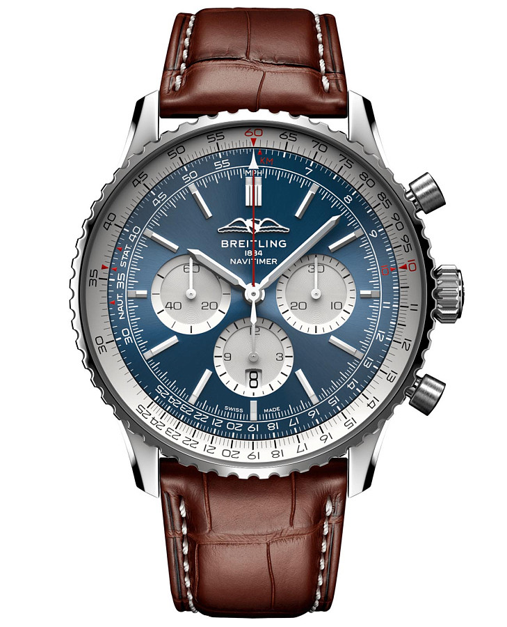 Часы Breitling Navitimer B01 Chronograph 46 AB0137211C1P1 — мужские, синий