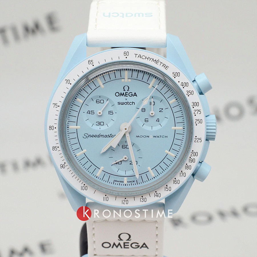 Часы Swatch x Omega Bioceramic Moonswatch Mission to Uranus SO33L100 — Швейцария, кварцевые