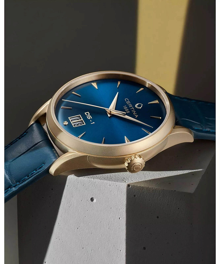 Часы Certina DS-1 Big Date Powermatic 80 C029.426.36.041.00 — металл сталь, кожаный