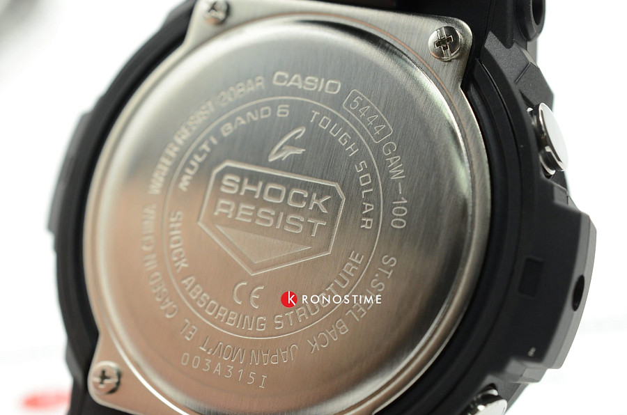 Часы Casio G-Shock GAW-100-1A — черный, сталь металл пластик