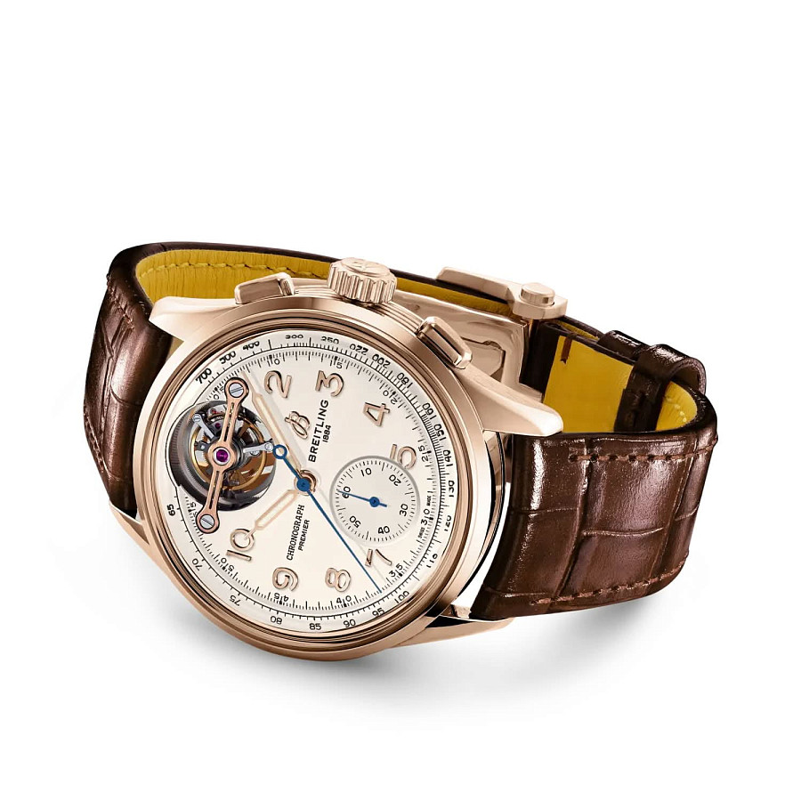 Часы Breitling Premier B21 Chronograph Tourbillon 42 RB2120211G1P1 — механические, золото