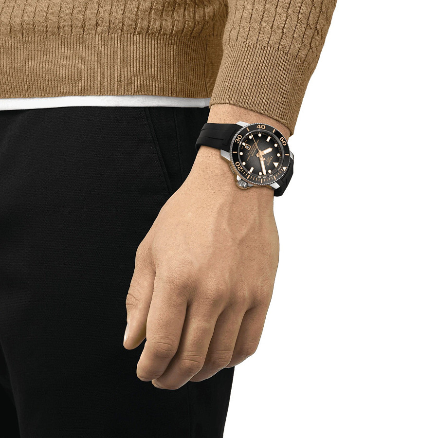 Часы Tissot Seastar 2000 Professional Powermatic 80 T120.607.17.441.01 — механические, сталь металл