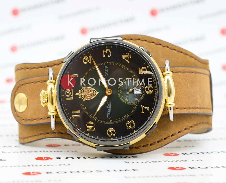 Часы Слава СССР КГБ 9624429/300-2555 — механические, сталь металл