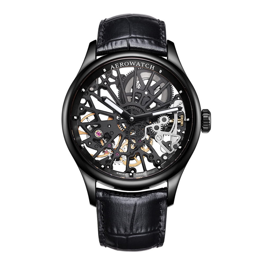 Часы Aerowatch 1942 50981 NO17 — мужские, антрацитовый