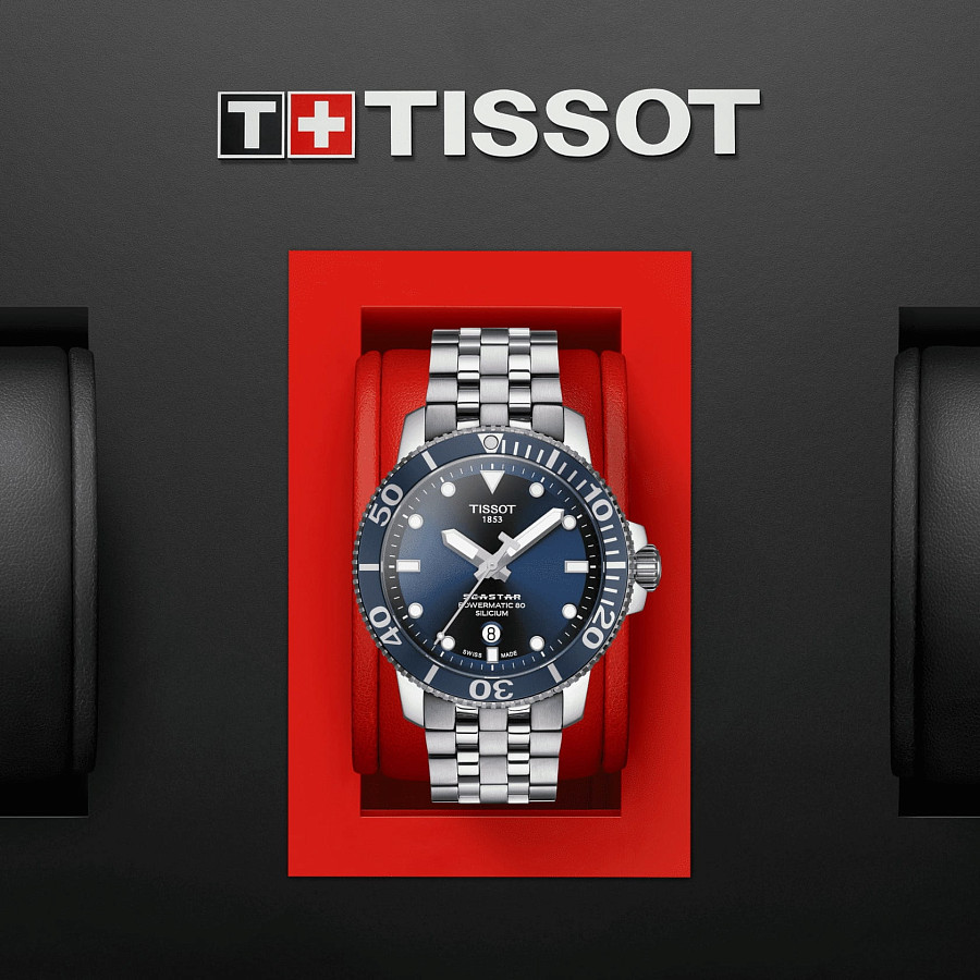 Часы Tissot Seastar 1000 Powermatic 80 T120.407.11.041.01 — Швейцария, механические