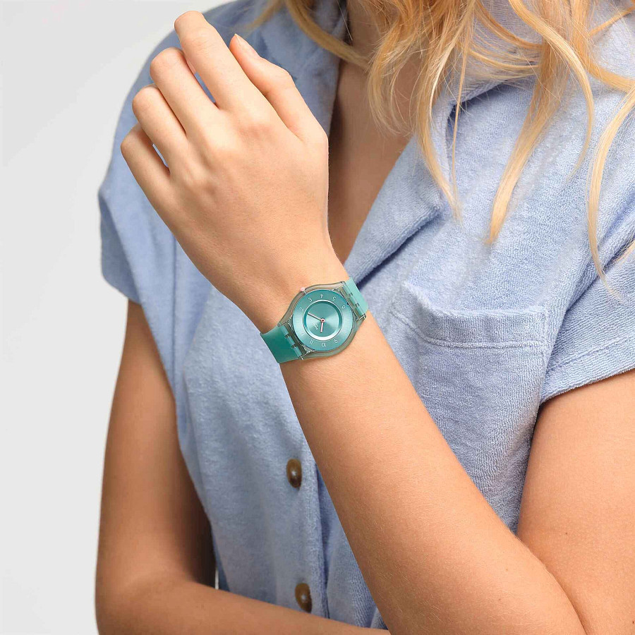 Часы Swatch Skin Classic Biosourced SS08L100 — женские, зеленый