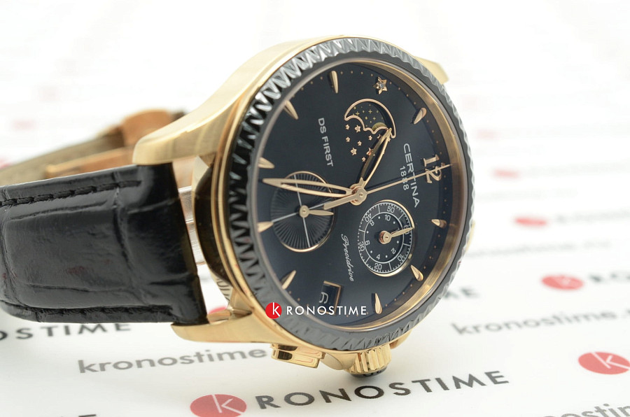 Часы Certina DS First Lady Chronograph Moon Phase C030.250.36.056.00 — кожаный, женские
