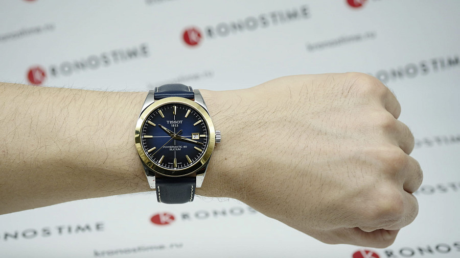 Часы Tissot Gentleman Powermatic 80 Silicium 18K Gold T927.407.46.041.01 — артикул T9274074604101, мужские
