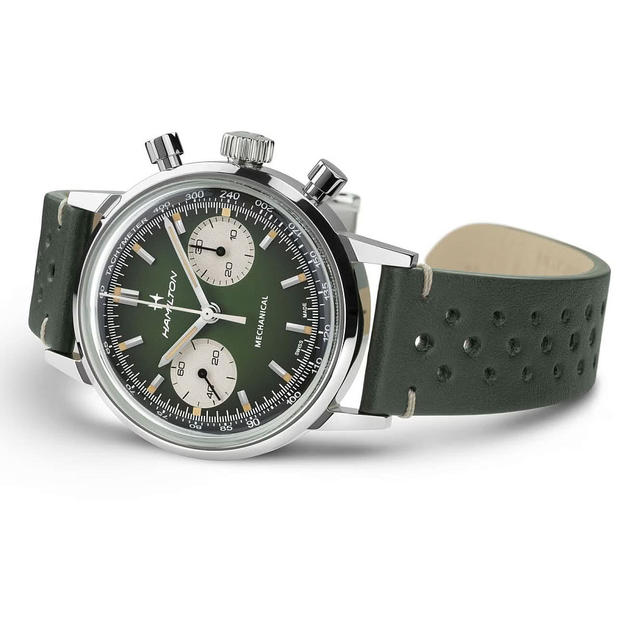 Часы Hamilton American Classic Intra-Matic Chronograph H H38429861 — кожаный, мужские
