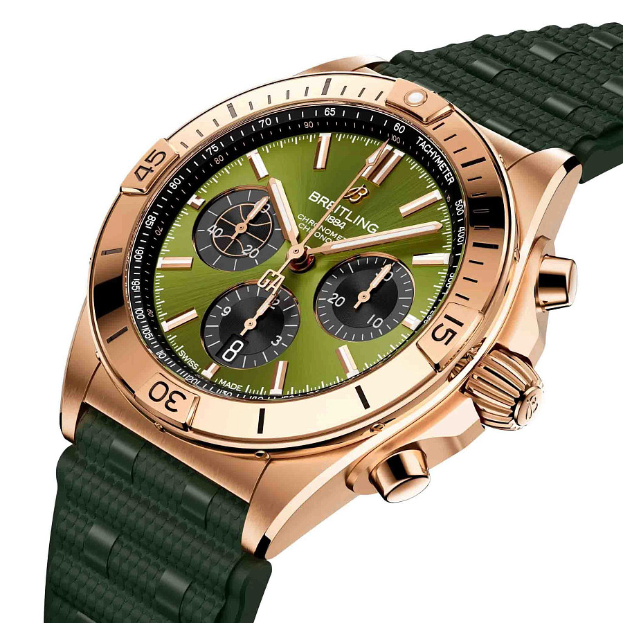 Часы Breitling Chronomat B01 42 mm RB01344A1L1S1 — механические, золото