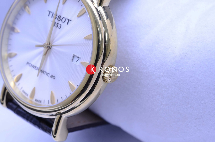 Часы Tissot Carson Powermatic 80 18K Gold T907.407.16.031.00 — Швейцария, механические