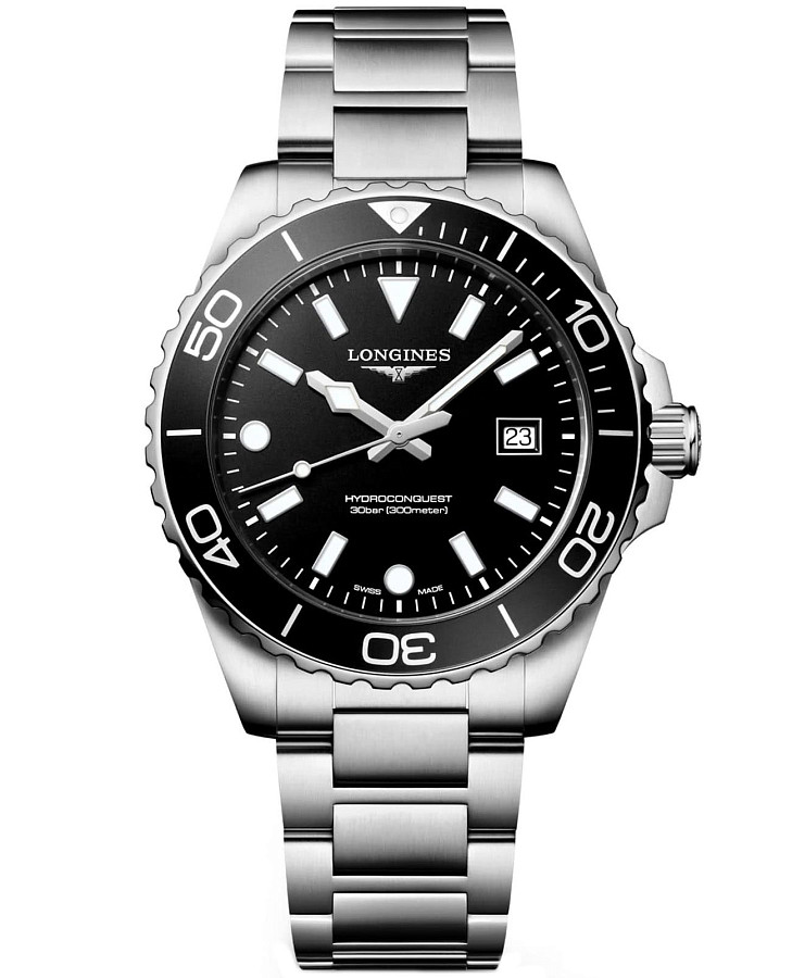 Часы Longines HydroConquest L3.769.4.56.6 — мужские, черный