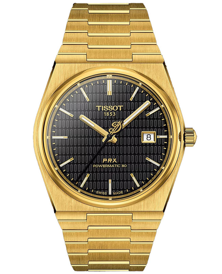 Часы Tissot PRX Powermatic 80 Damian Lillard Special Edition T137.407.33.051.00 — мужские, золотой