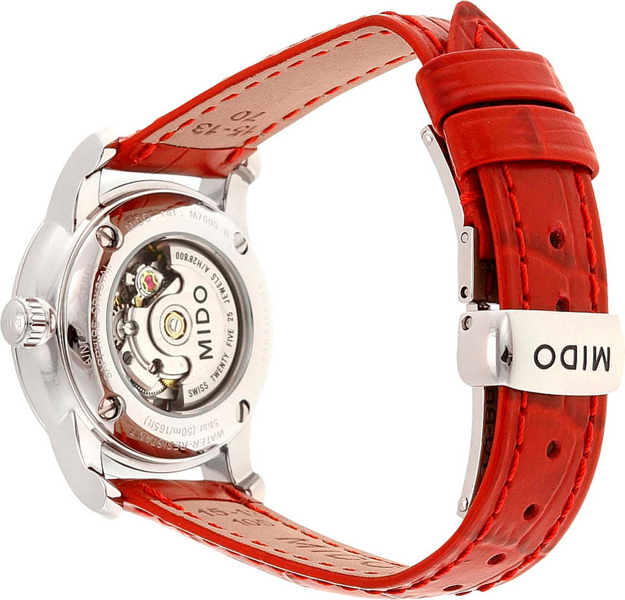 Часы Mido Baroncelli Sz Lr A steel Lea.r M7600.4.39.7 — кожаный, женские