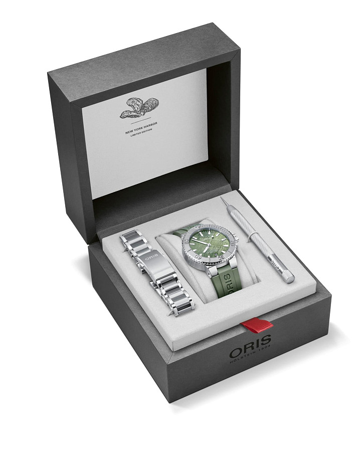 Часы Oris Aquis New York Harbor Limited Edition 01 733 7766 4187-Set — механические, Швейцария, мужские