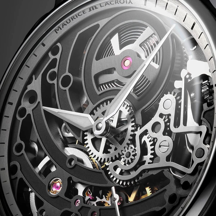 Часы Maurice Lacroix 1975 Master Skeleton 758108-SS001-090-2 — кожаный, мужские