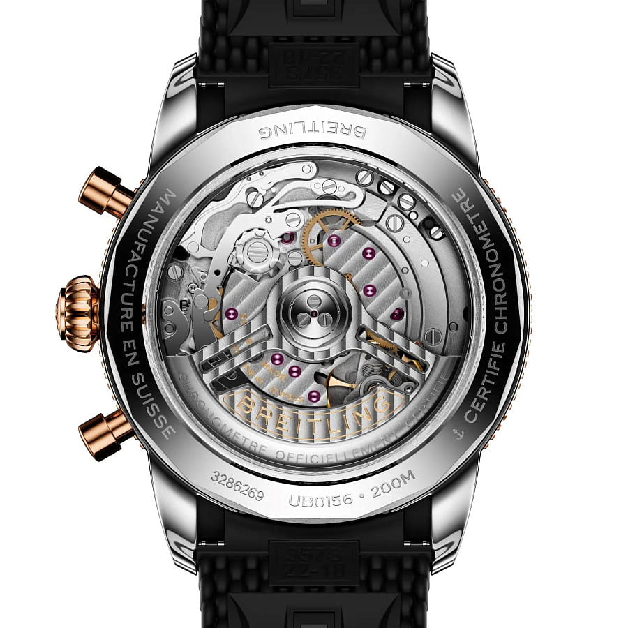 Часы Breitling Superocean Heritage B01 Chronograph 42 mm UB0156H11B1S1 — каучук, мужские