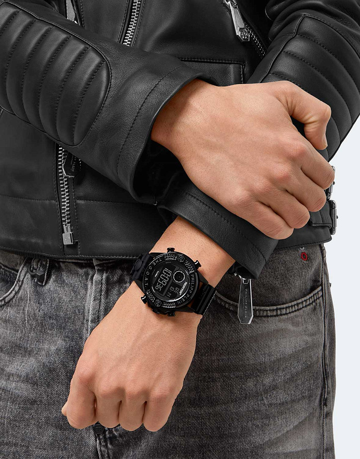 Часы Philipp Plein The G.O.A.T. PWFAA0521 — кварцевые, металл сталь