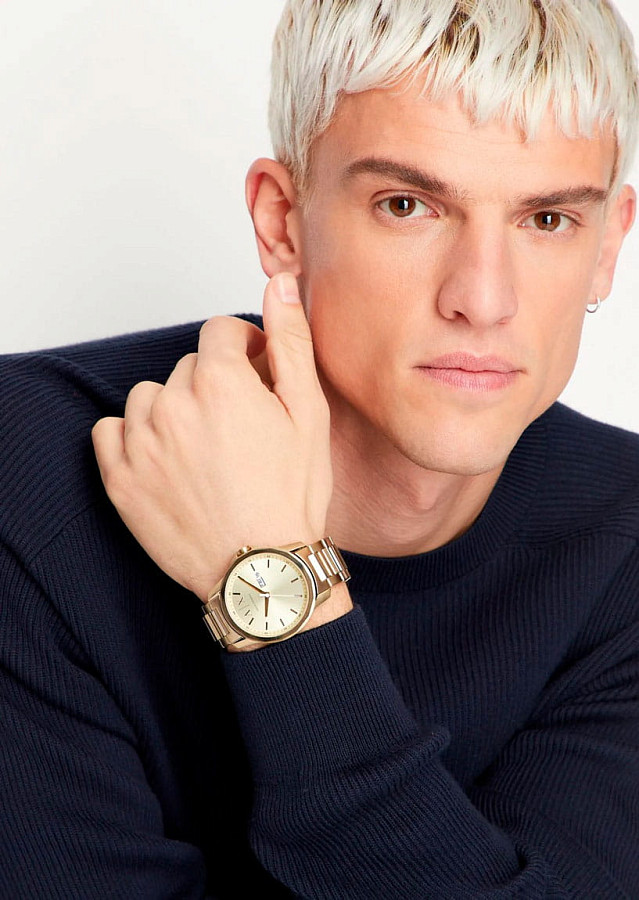 Часы Armani Exchange Banks AX1734 — кварцевые, металл сталь