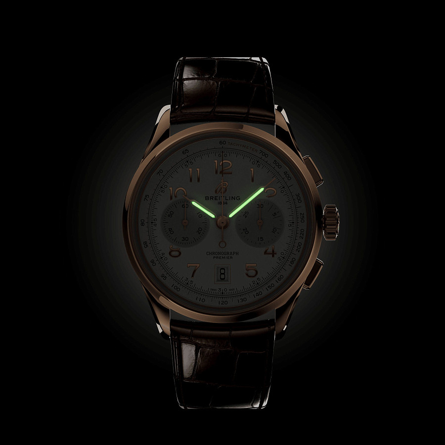 Часы Breitling Premier B01 Chronograph 42 RB0145371G1P1 — золото, Швейцария