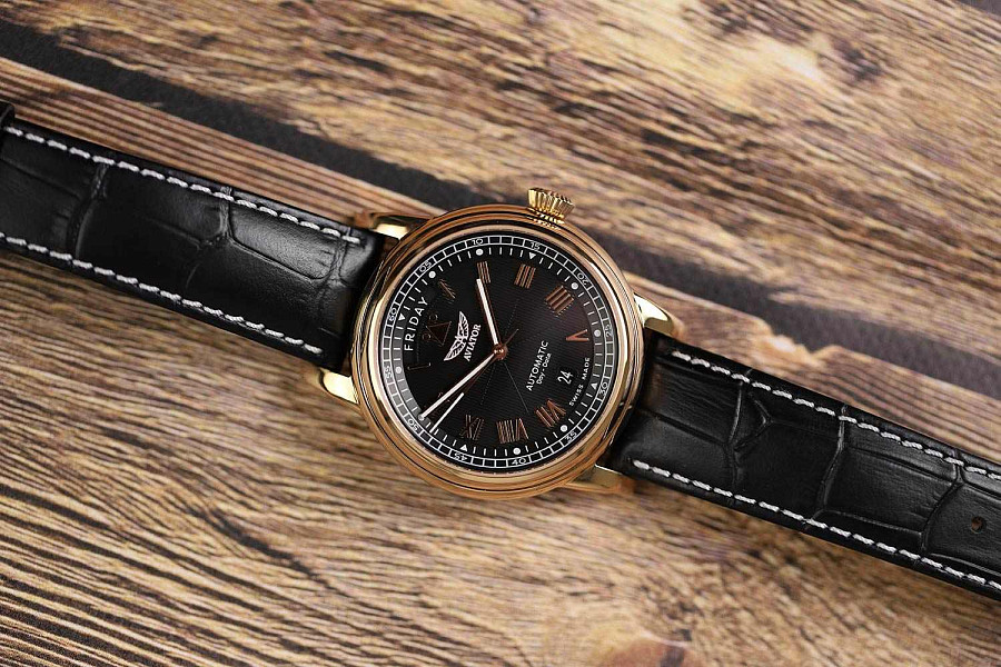 Часы Aviator Douglas Day-Date V.3.35.2.275.4 — сталь металл, Швейцария