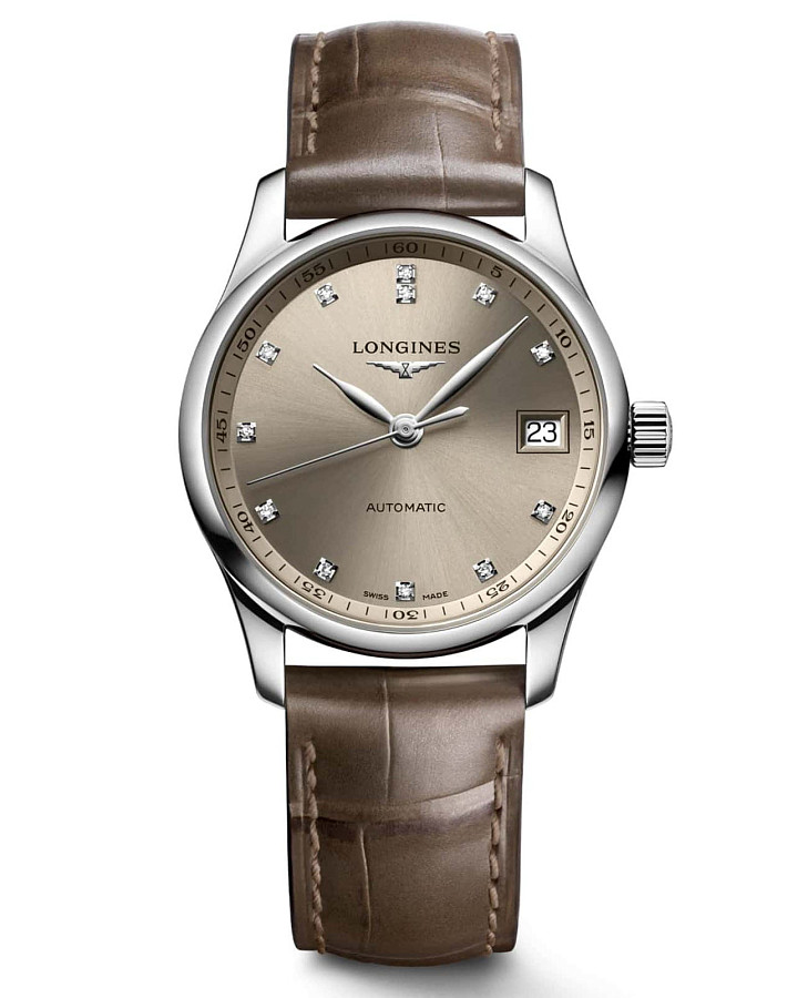 Часы Longines Master Collection L2.357.4.07.2 — женские, антрацитовый