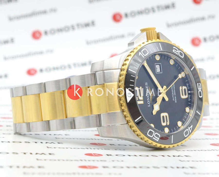 Часы Longines HydroConquest L3.782.3.56.7 — нержавеющая сталь с pvd-покрытием, мужские