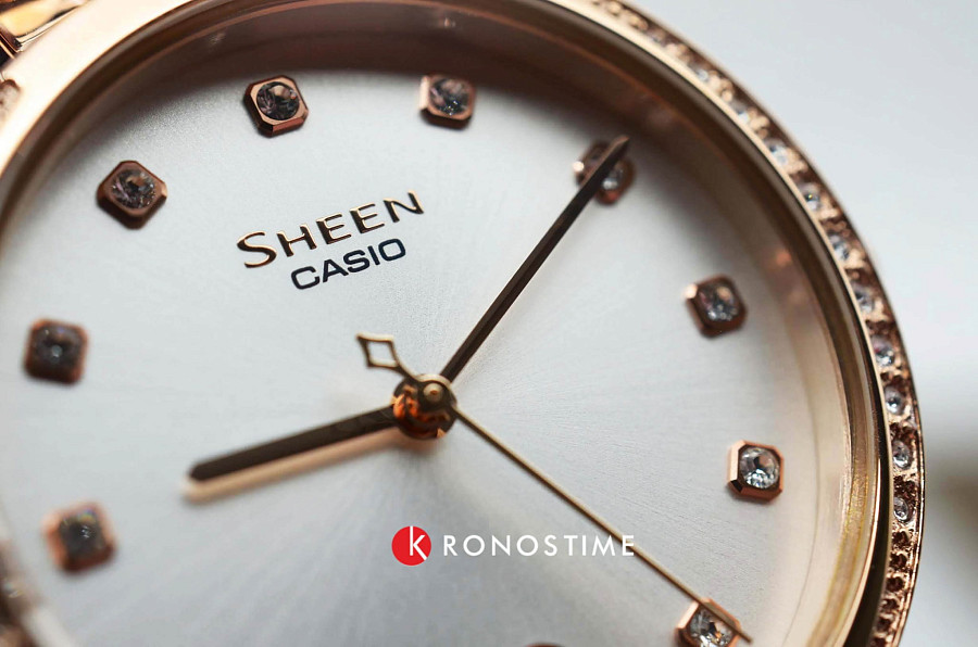 Часы Casio Sheen SHE-4056SPG-7A — женские, сталь с ip покрытием