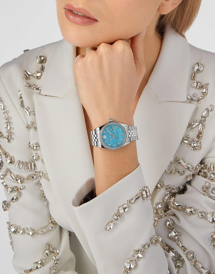 Часы Philipp Plein Date Superlative PWYAA0423 — кварцевые, металл сталь