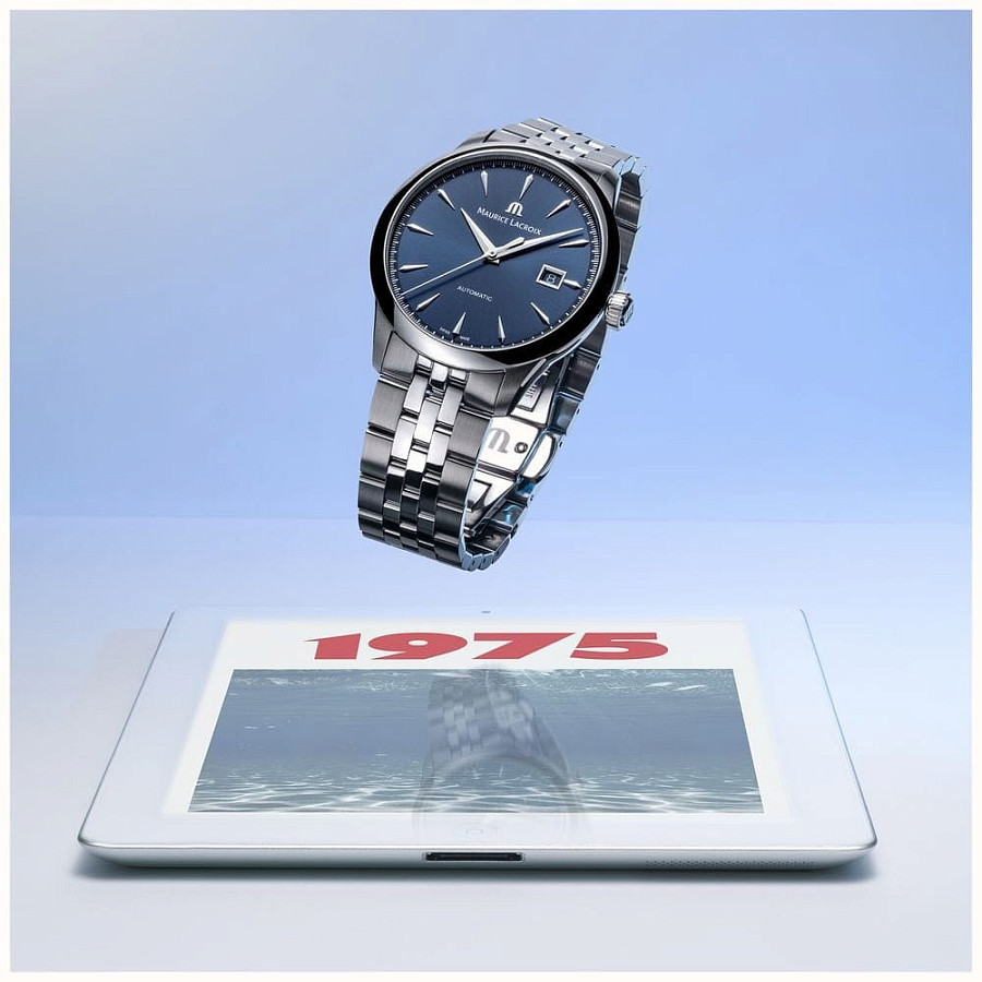 Часы Maurice Lacroix 1975 756008-SS002-430-1 — механические, сталь металл
