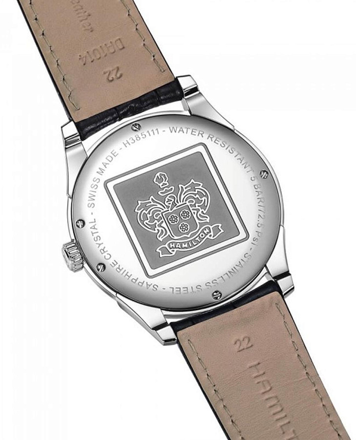 Часы Hamilton Jazzmaster Thinline Quartz H38511743 — кожаный, мужские