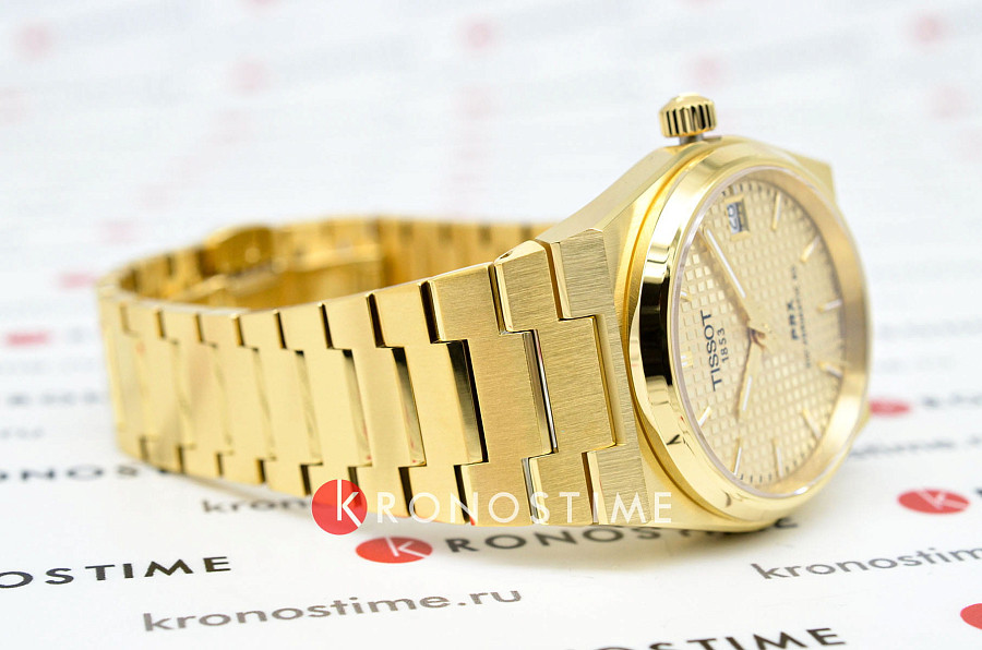 Часы Tissot PRX Powermatic 80 35 mm T137.207.33.021.00 — золотой, сталь металл