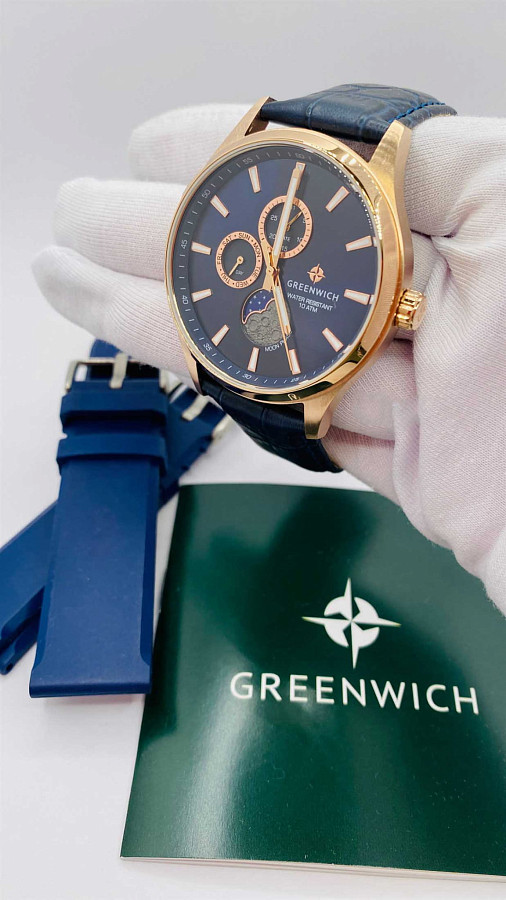 Часы Greenwich Moon Walker GW 058.46.36 — кожаный, мужские