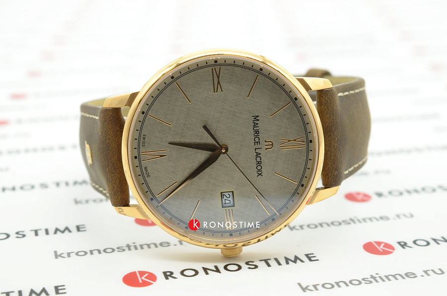 Часы Maurice Lacroix Eliros Date EL1118-PVP01-210-1 — кожаный, мужские