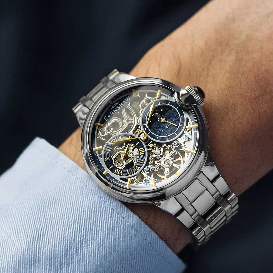 Часы Earnshaw Barallier ES-8242-33 — механические, металл сталь