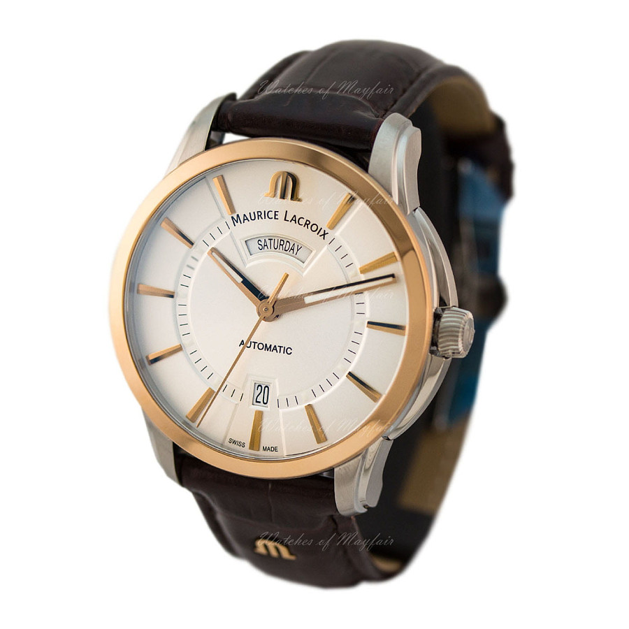 Часы Maurice Lacroix Pontos Day Date PT6358-PS101-130-1 — механические, металл сталь
