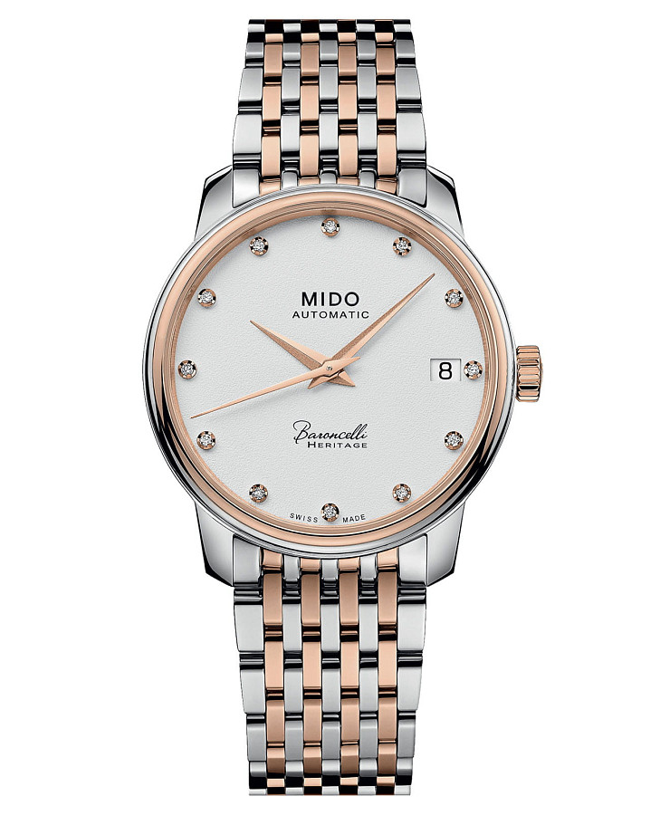 Часы Mido Baroncelli Heritage Lady M027.207.22.016.00 — женские, бежевый